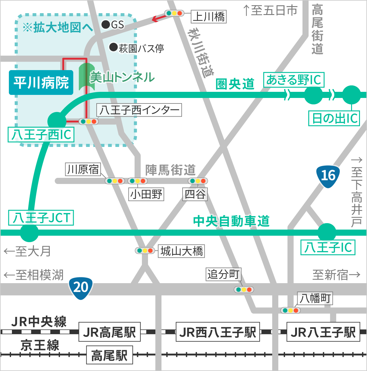 お車でのご来院 地図